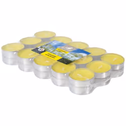 LE CHAT Lot de 30 bougies chauffe-plats parfumées Citronnelle - Jaune