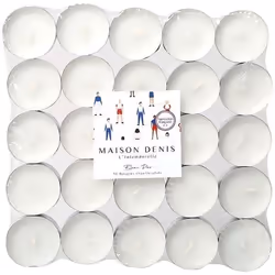 Pack de 50 bougies chauffe plats - LE CHAT - Blanc
