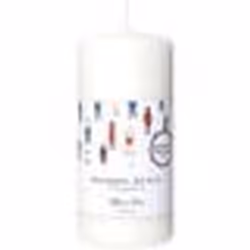Bougie cylindrique - LE CHAT - Grand modèle - Lintemporelle - Hauteur 14.5cm - Blanc pur