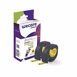 Armor K80004W4, Noir sur jaune, DYMO, LETRATAG 100H LETRATAG 100T, 1,2 cm, 4 m, 2 pièce(s)