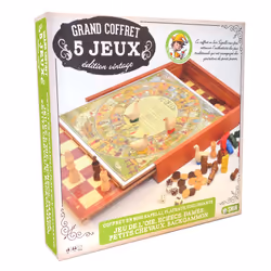 SMIR COFFRET SAPELLY 5 JEUX "VINTAGE" AVEC PLATEAU COULISSANT - 130011203