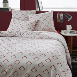 Parure de lit housse de couette avec taie d'oreiller 100% Coton 57 fils Shan Cerise - PD12858-240