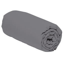 Drap housse 140x190 +30 cm Percale de Coton Gris