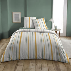 Parure de lit housse de couette Réversible avec taies d'oreiller 100% Coton 57 fils Eve - PD15156-220
