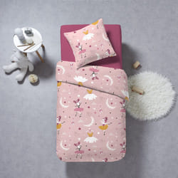 Housse de couette 140x200 cm + 1 taie d'oreiller 63x63 cm Coton 57 fils Ballerine Multico