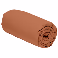 Drap housse 160x200 + 30 cm 100% Percale de Coton 80 fils Terracotta