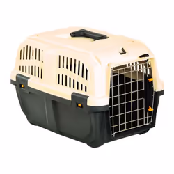 Caisse de transport pour chien & chat - Skudo Iata gris (60cm x 40cm 39cm)