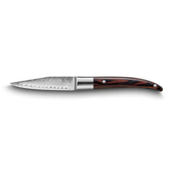 Couteau d'office LAGUIOLE HERITAGE TB 9cm Lag Expression Bois noir lame Damas