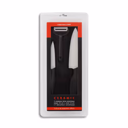 Tarrerias Bonjean Coffret 3 Couteaux Ceramique, Vitrocéramique, Blanc, Noir, 375 mm, 165 mm, 35 mm