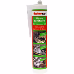 Le mastic silicone pour application sanitaire est idéal pour les joints de raccordement et d'étanchéité pour tous types de sa ...