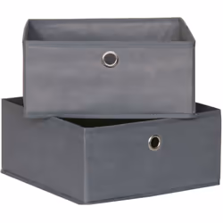 Lot de 2 boîtes de tri 28x28x13cm tissé non tissé. Matériau fusionné defibres, durable, solide, respirant, élastique et doux. ...