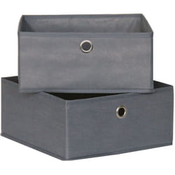 Mondex - Lot of 2 boîtes de rangement 28x28x13cm tissé non tissé