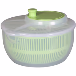Essoreuse à salade 4l. diamètre : 23,5cm. élimine l'excès d'eau pour améliorer le goût et permet à la vinaigrette de mieux ad ...