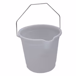 Carrefour Seau Plastique 10L Blanc, 10 L, Blanc, Plastique, Acier inoxydable, Acier inoxydable, 27 cm