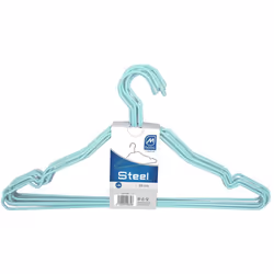 Lot De 6 Cintres Fil Bleu Ciel 39cm. Léger, Pratique Et Résistant. Ils Ne Se Déforment Pas Et Prennent Peu De Place.