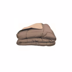 Couette microfibre 100% polyester fibres creuses siliconées 140x200 taupe/lin