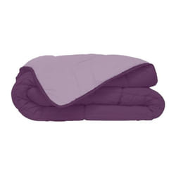 Les Tendances - Couette chaude Microfibre 400 gr/m2 calgary Prune + Parme 240x260cm