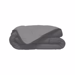 POYET MOTTE Couette légere Acier & Argent - 140x200cm - Enveloppe : microfibre 100% polyester - Garnissage : 100% polyester f ...