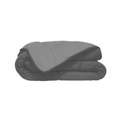 Hudson Couette legere Microfibre 200g/m2 240x260cm Acier + Argent