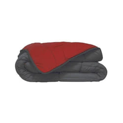 Hudson Couette legere Microfibre 200g/m2 240x260cm Gris + Rouge