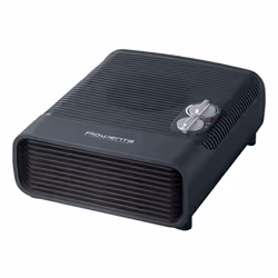 Rowenta Silence Comfort, Chauffage de ventilateur électrique, Intérieure, Noir, Argent, Rotatif, 2400 W, 1200 W