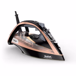 Tefal Ultimate Pure FV9845 Fer à repasser à sec ou à vapeur Semelle Durilium autonettoyante 3100 W Noir, Cuivre