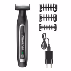 Rowenta Forever Sharp TN6000, Lavable, Batterie, Lame auto-aiguisable, Noir, Argent