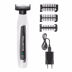 Rowenta Forever Sharp, Lavable, Batterie, Lame auto-aiguisable, Noir, Blanc