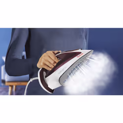 Tefal EasyGliss Plus FV5714 fer à repasser Fer à repasser à sec ou à vapeur Semelle Durilium 2400 W Bordeaux, Blanc - Vue supplémentaire 8
