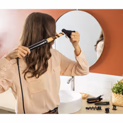 Rowenta Infinite Looks CF4231F0 brosse soufflante et fer à lisser Multistyler À chaleur Noir, Bronze 1,8 m