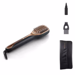 Rowenta Ultimate Experience HAIR THERAPIST Universel Brosse à cheveux rectangulaire Noir, Or rose 1 pièce
