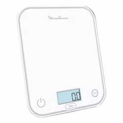 Moulinex BN50U0, Balance de ménage électronique, 5 kg, 0,5 g, Blanc, Verre trempé, Verre