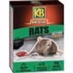 Raticide KB HOME DEFENSE - Rat pâte 15x10g - Action radicale - Lieux secs et humides - Gants offerts