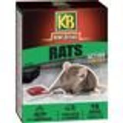 Raticide KB HOME DEFENSE - Rat pâte 15x10g - Action radicale - Lieux secs et humides - Gants offerts