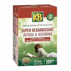 Le gazon super regarnissant KB s'utilise sur tous les terrains endommagés. Il est idéal pous les zones clairsemées et dégarni ...
