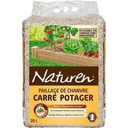 Paillage Carré potager NATCHA3 UAB 30 L - Format adapté carré potager - Empêche la levée des mauvaises herbes - 30 L = 15m² - NATUR