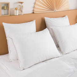 DUNLOPILLO - Oreiller Premium Naturel Anti-Acariens Ferme - 30% duvet - 50 x 70 cm