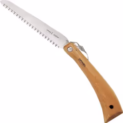 Opinel 001198, Scie à élaguer, Bois, Acier au carbone, Bois, Gris, Bois, Bois