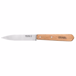Opinel N°102, Couteau à lame verrouillable, Camper/scout, Pointe coupante, Acier inoxydable, Bois, Bois