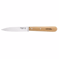 Opinel N°112, Couteau à lame verrouillable, Camper/scout, Pointe coupante, Acier inoxydable, Bois, Bois