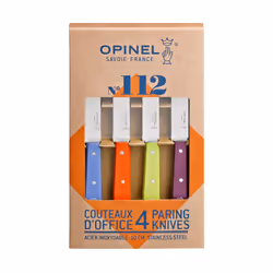 Opinel N°112, Couteau à lame verrouillable, Camper/scout, Pointe coupante, Acier inoxydable, Bois, Bleu, Vert, Orange, Violet
