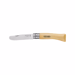 Opinel 001696, Couteau à lame verrouillable, Camper/scout, Acier inoxydable, Bois, Gris, Bois, Virobloc