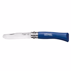 Opinel 254142, Couteau à lame verrouillable, Couteau de chasse, Acier inoxydable, Bois, Bleu, France
