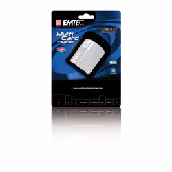 Emtec EKLMFLU03 lecteur de carte mémoire USB 3.2 Gen 1 (3.1 Gen 1) Type-A Noir