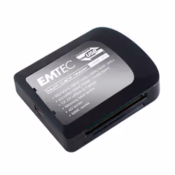 Emtec EKLMFLU03 lecteur de carte mémoire USB 3.2 Gen 1 (3.1 Gen 1) Type-A Noir