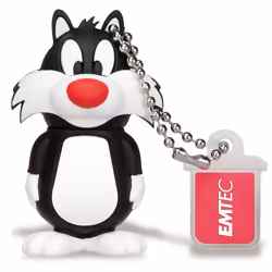 Emtec 8GB USB2.0 L101 LT Sylvester, 8 Go, USB Type-A, 2.0, 15 Mo/s, Casquette, Noir, Blanc