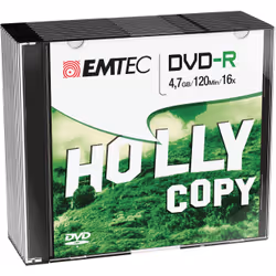 Emtec ECOVR471016SL, DVD-R, Petit boitier, 10 pièce(s), 4,7 Go