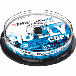Emtec ECOVPRW47104CB, DVD+RW, Boîte à gâteaux, 10 pièce(s), 4,7 Go
