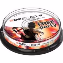 Emtec 52x, 10 pack, 52x, CD-R, 700 Mo, 10 pièce(s)