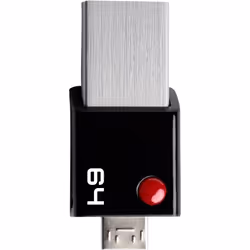 Emtec Mobile & Go 64GB lecteur USB flash 64 Go USB Type-A / Micro-USB 3.2 Gen 1 (3.1 Gen 1) Noir, Argent